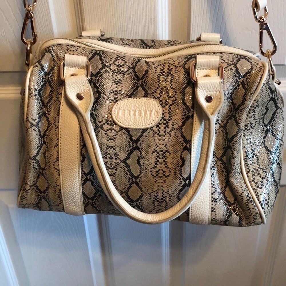 Terzetto leather python print purse. - Picture 3 of 8